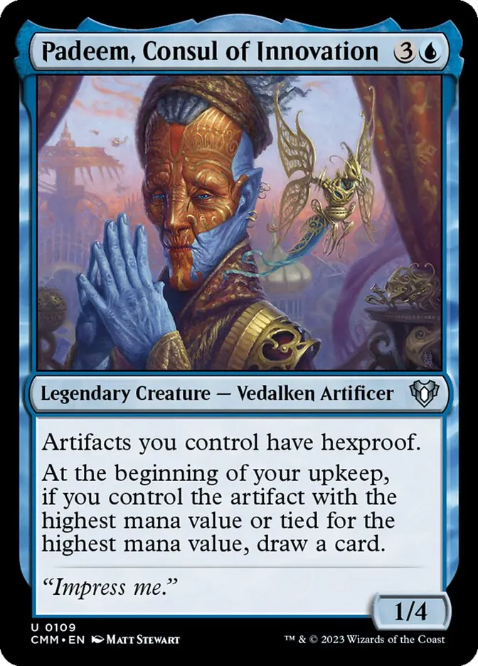 2023 Commander Masters Padeem, Consul of Innovation #109 uncommon card image