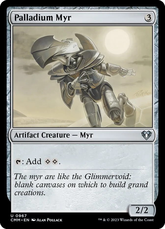 2023 Commander Masters Palladium Myr #967 uncommon card image