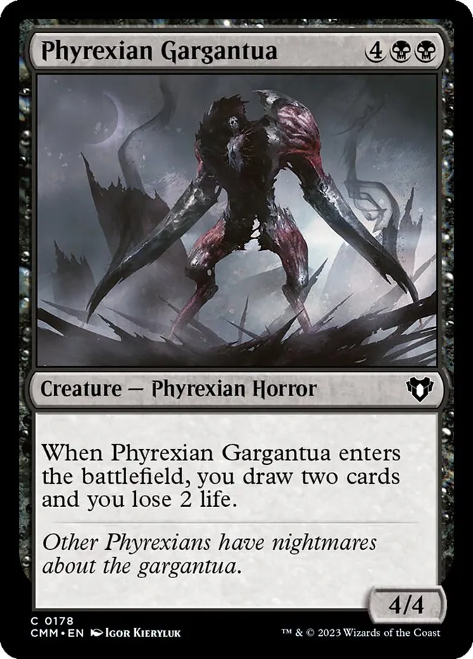 2023 Commander Masters Phyrexian Gargantua common #178 common card image