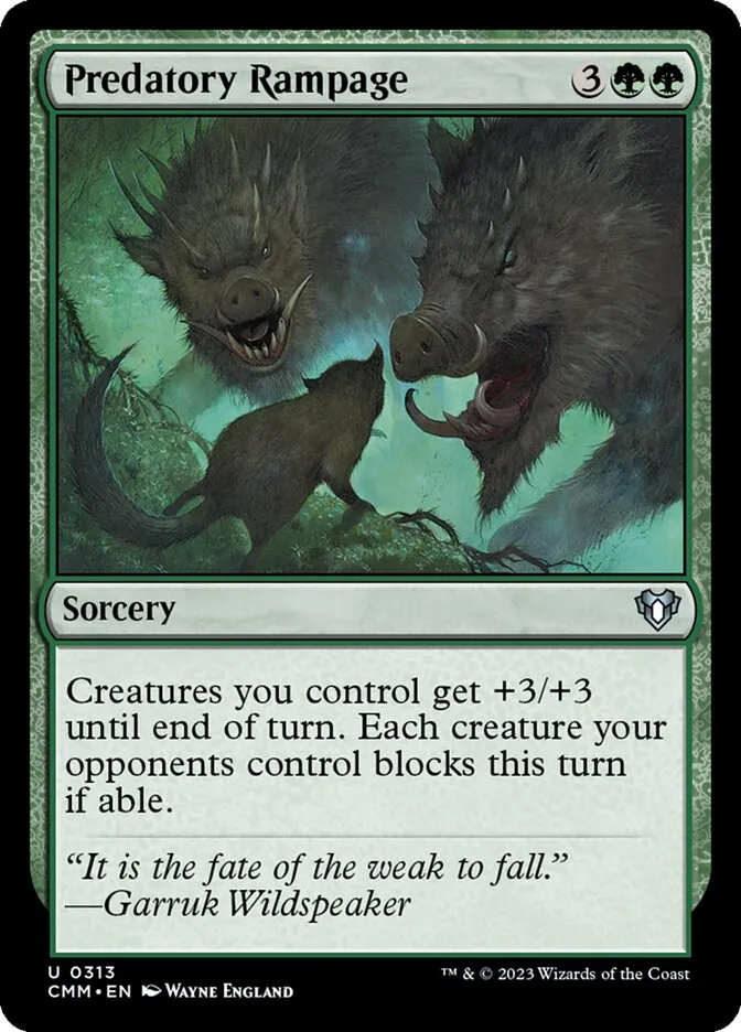 2023 Commander Masters Predatory Rampage #313 uncommon card image