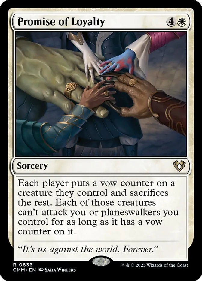 2023 Commander Masters Promise of Loyalty #833 rare card image