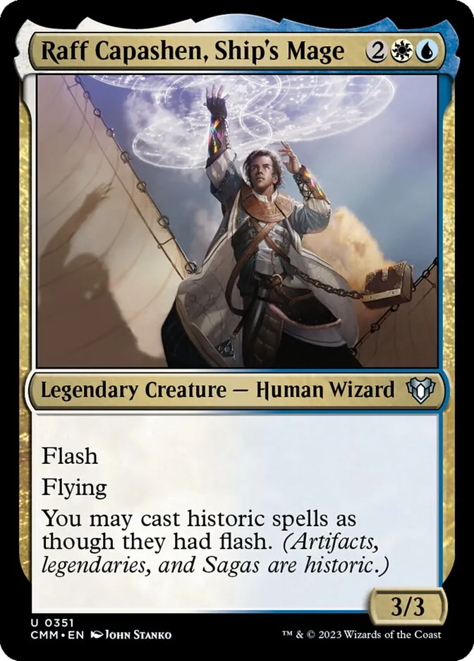 2023 Commander Masters Raff Capashen, Ship's Mage #351 uncommon card image