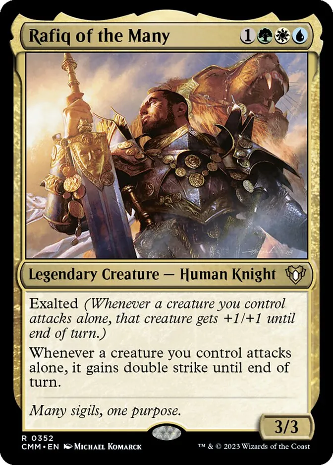 2023 Commander Masters Rafiq of the Many #352 rare card image