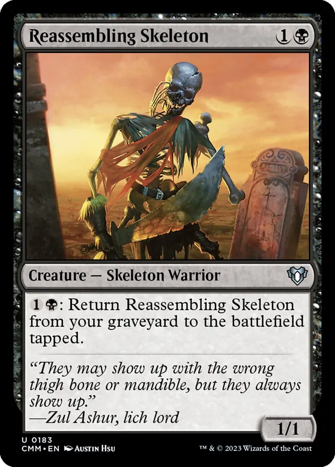 2023 Commander Masters Reassembling Skeleton uncommon #183 uncommon card image