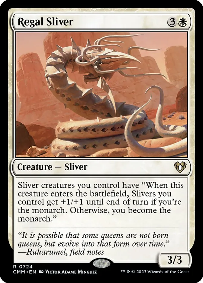 2023 Commander Masters Regal Sliver #724 rare card image