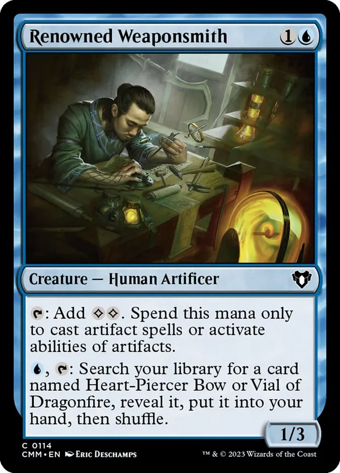 2023 Commander Masters Renowned Weaponsmith common #114 common card image