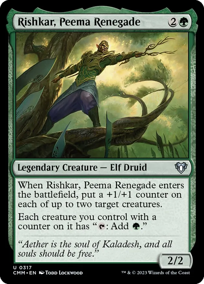 2023 Commander Masters Rishkar, Peema Renegade #317 uncommon card image