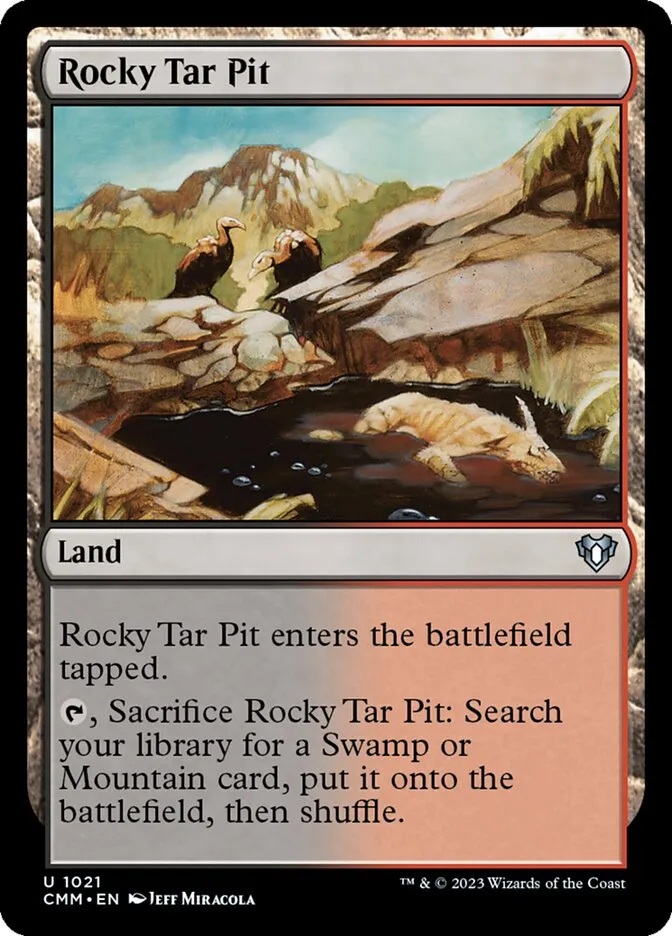 2023 Commander Masters Rocky Tar Pit uncommon #1021 uncommon card image