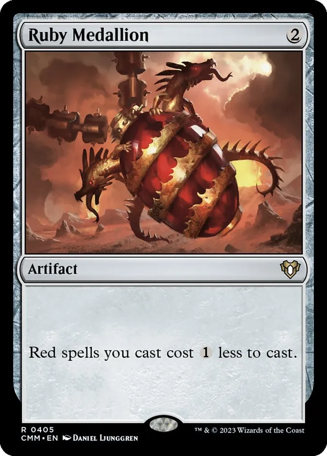 2023 Commander Masters Ruby Medallion rare #405 rare card image