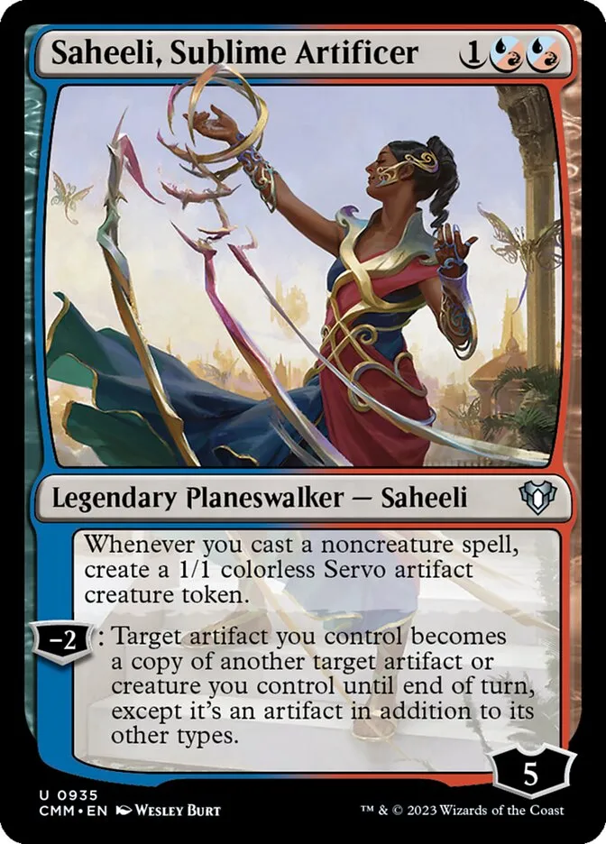 2023 Commander Masters Saheeli, Sublime Artificer uncommon #935 uncommon card image