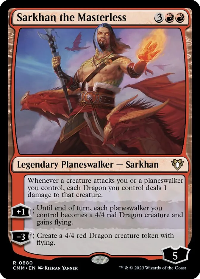 2023 Commander Masters Sarkhan the Masterless rare #880 rare card image