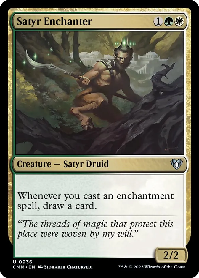 2023 Commander Masters Satyr Enchanter uncommon #936 uncommon card image