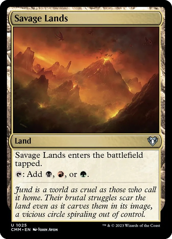 2023 Commander Masters Savage Lands uncommon #1025 uncommon card image