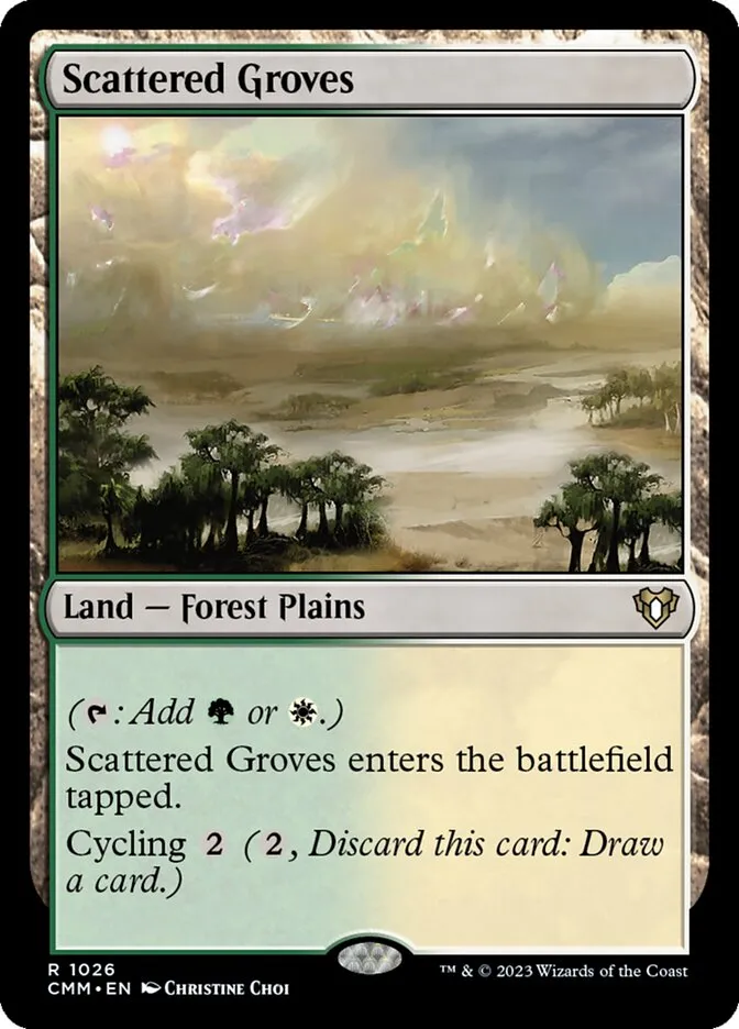 2023 Commander Masters Scattered Groves #1026 rare card image