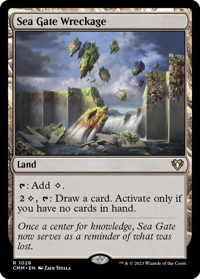 2023 Commander Masters Sea Gate Wreckage #1028 rare card image