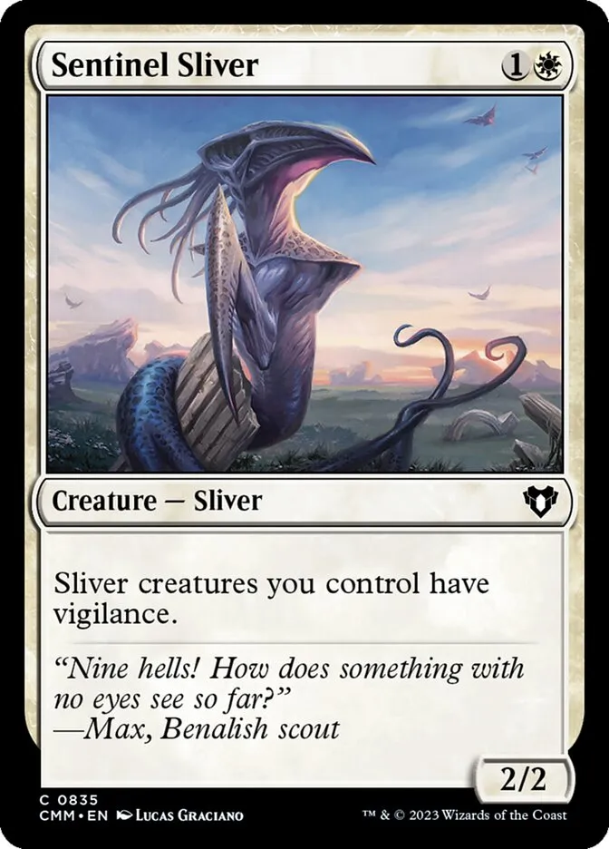 2023 Commander Masters Sentinel Sliver common #835 common card image