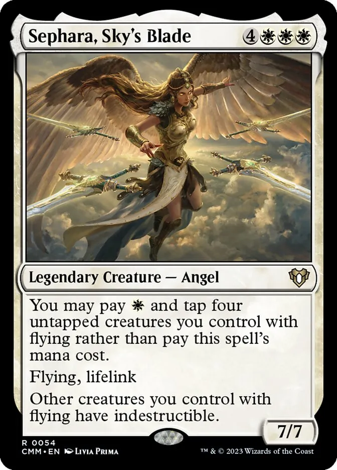 2023 Commander Masters Sephara, Sky's Blade #54 rare card image