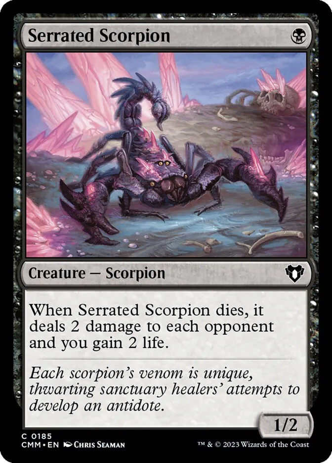 2023 Commander Masters Serrated Scorpion common #185 common card image