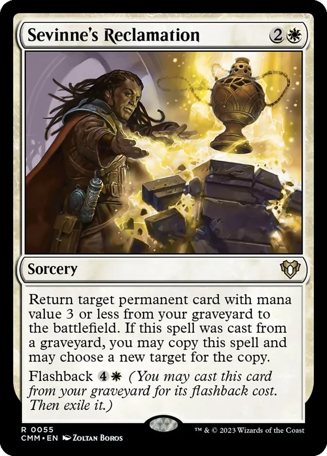 2023 Commander Masters Sevinne's Reclamation #55 rare card image