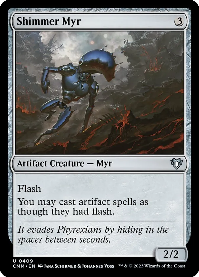 2023 Commander Masters Shimmer Myr uncommon #409 uncommon card image
