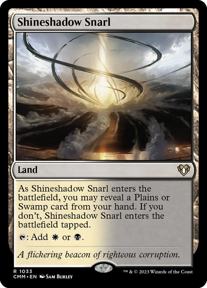 2023 Commander Masters Shineshadow Snarl #1033 rare card image