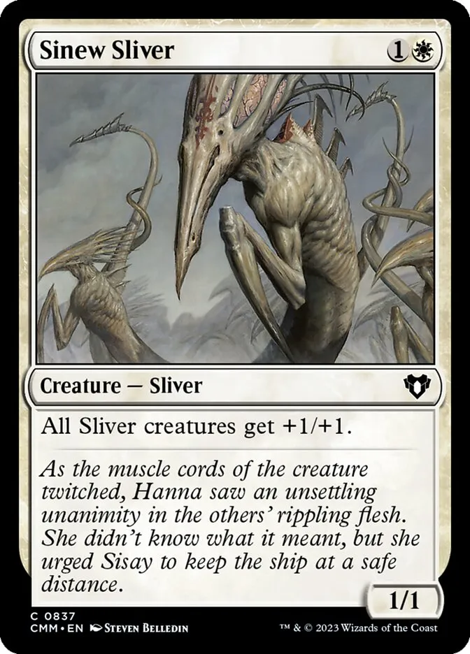 2023 Commander Masters Sinew Sliver common #837 common card image