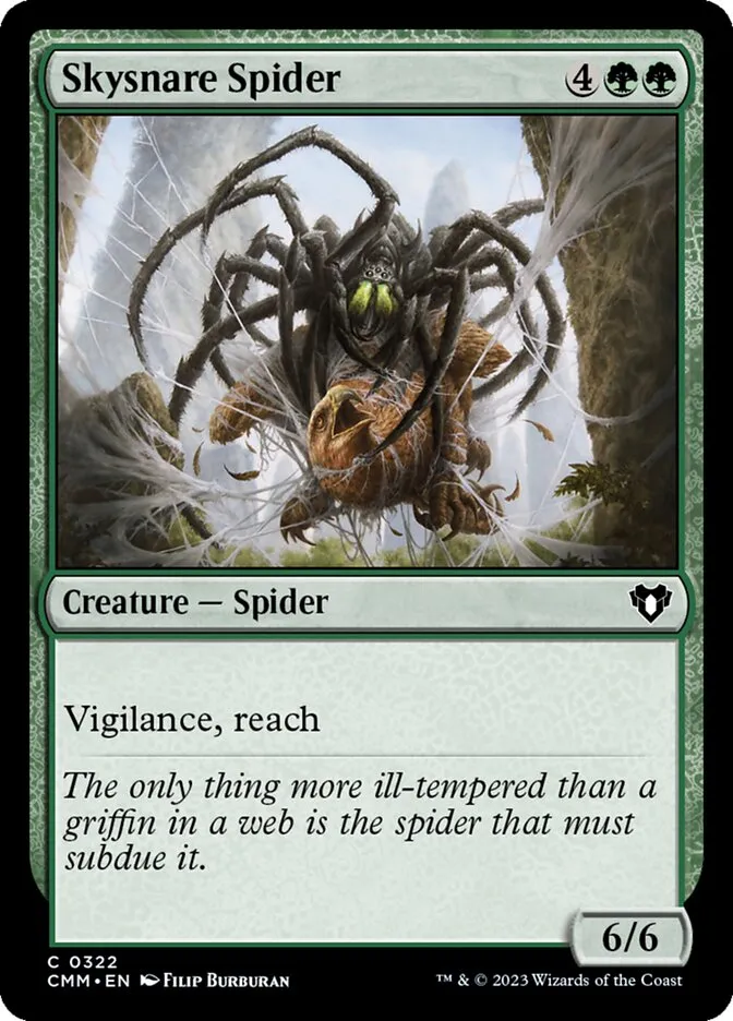 2023 Commander Masters Skysnare Spider common #322 common card image