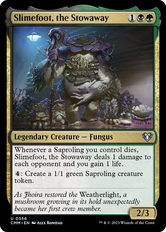 2023 Commander Masters Slimefoot, the Stowaway #356 uncommon card image