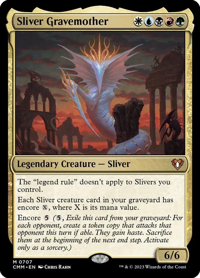 2023 Commander Masters Sliver Gravemother #707 mythic card image
