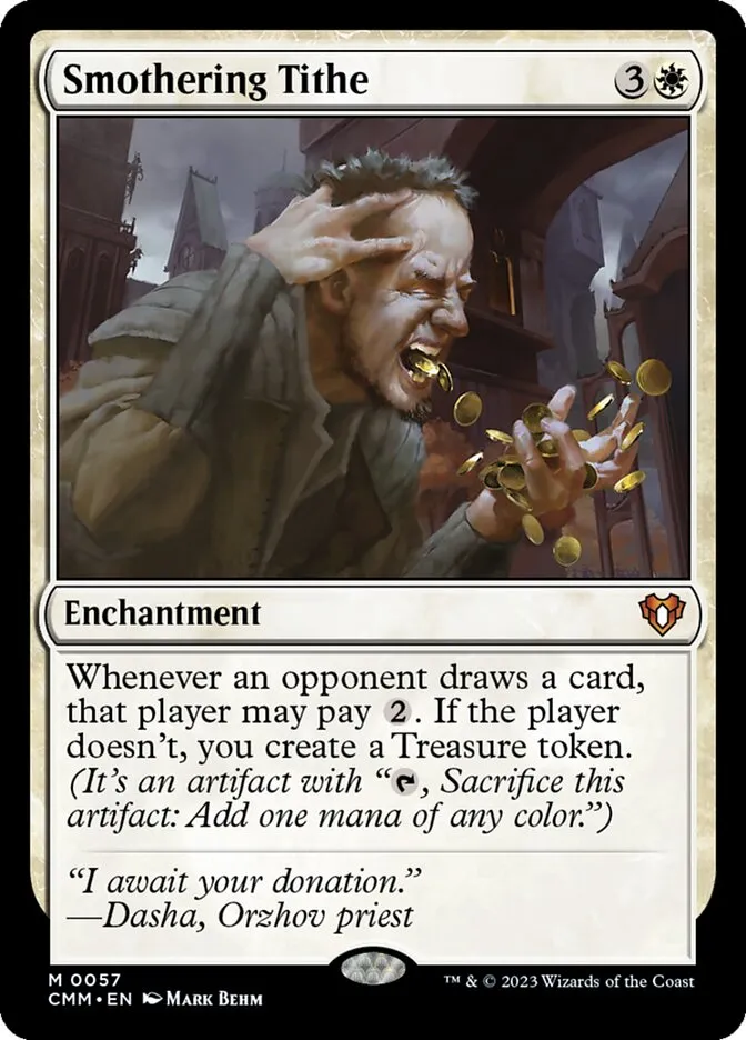 2023 Commander Masters Smothering Tithe mythic #57 mythic card image