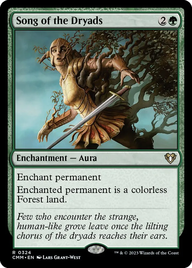 2023 Commander Masters Song of the Dryads #324 rare card image