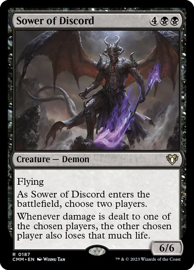 2023 Commander Masters Sower of Discord #187 rare card image