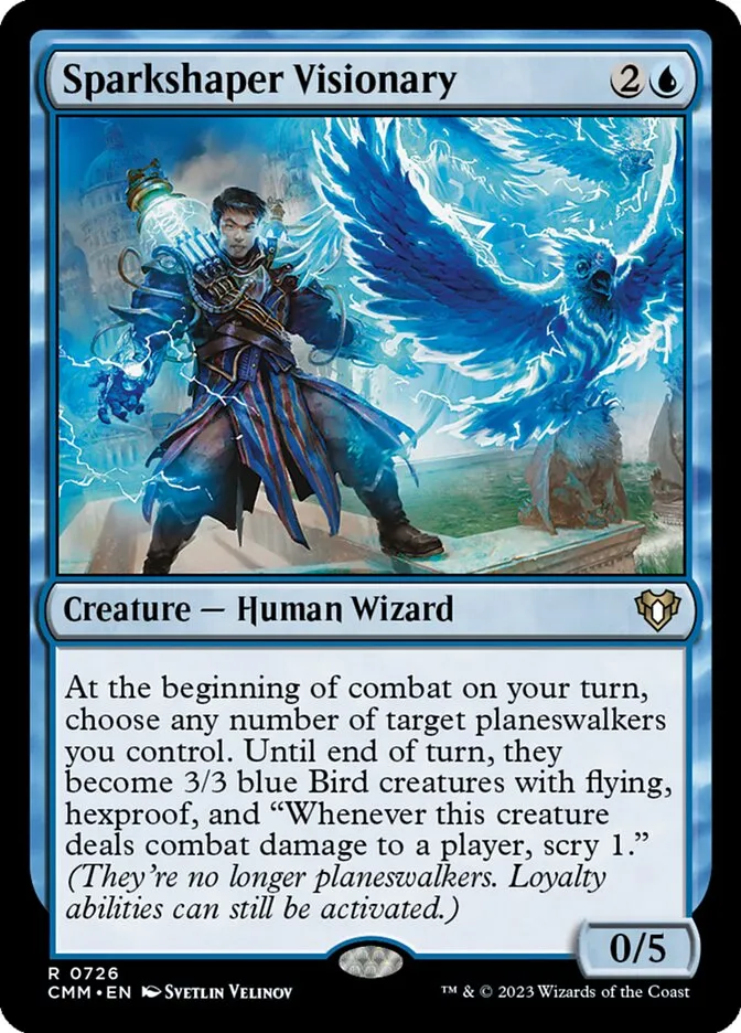 2023 Commander Masters Sparkshaper Visionary rare #726 rare card image