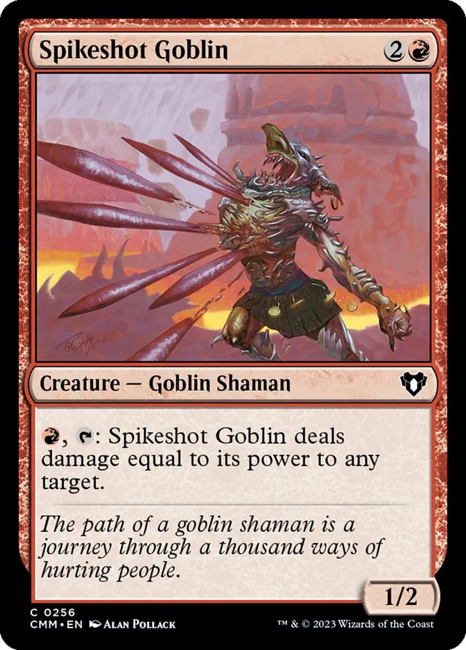 2023 Commander Masters Spikeshot Goblin common #256 common card image
