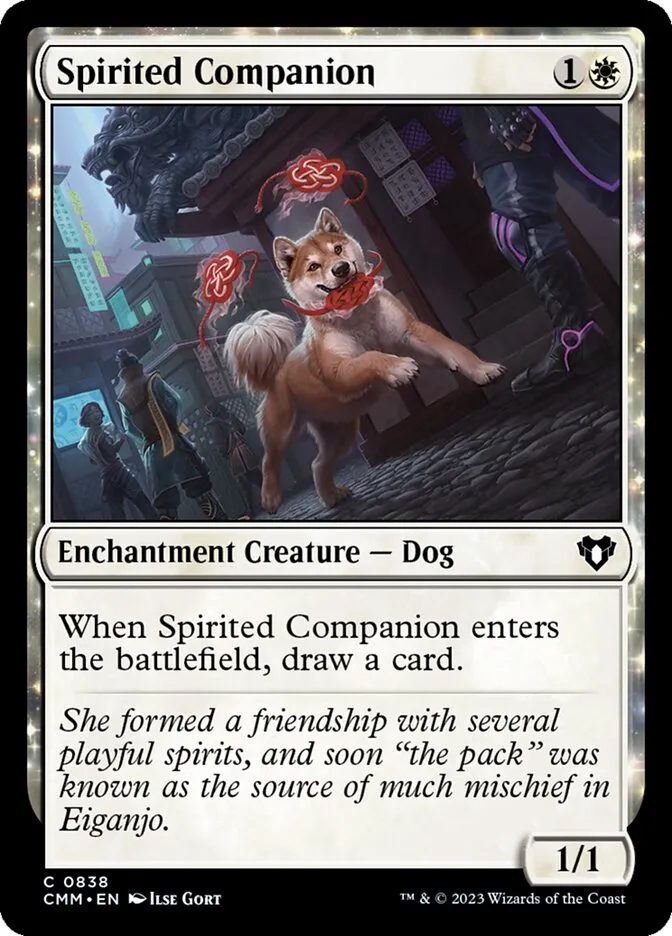 2023 Commander Masters Spirited Companion #838 common card image