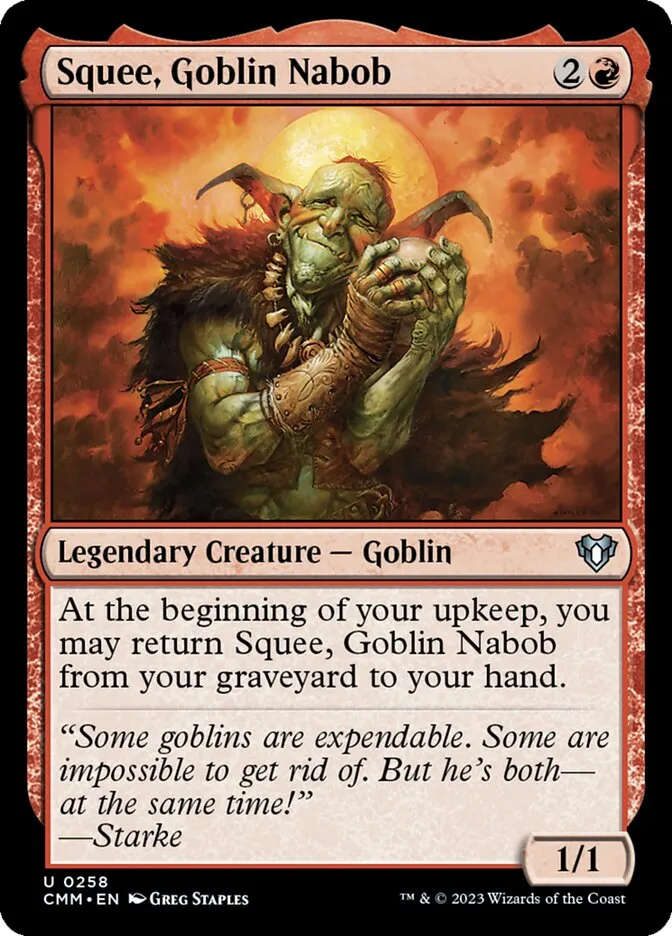 2023 Commander Masters Squee, Goblin Nabob uncommon #258 uncommon card image