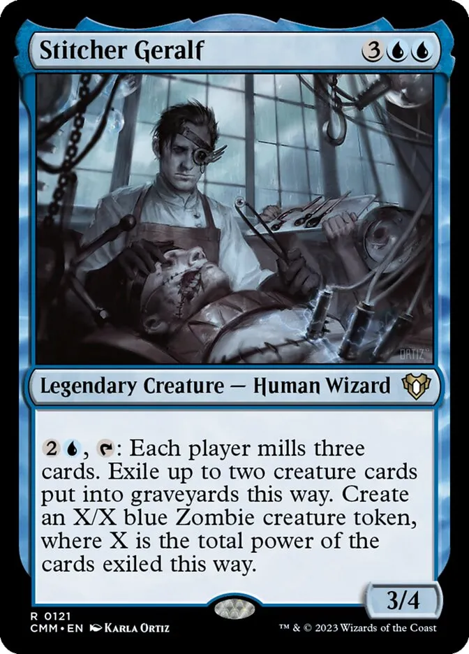 2023 Commander Masters Stitcher Geralf rare #121 rare card image