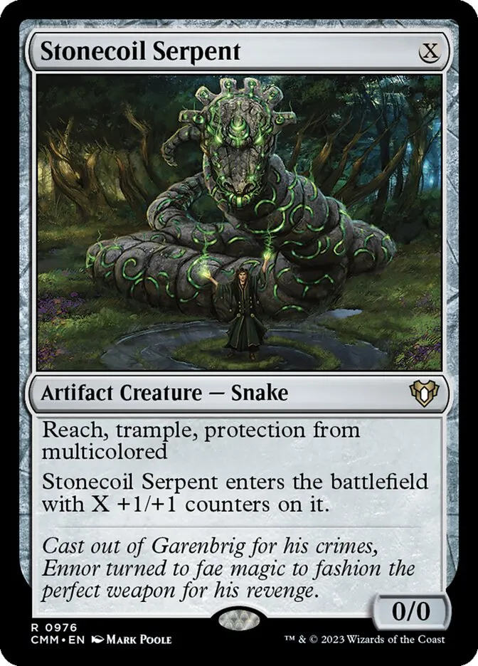 2023 Commander Masters Stonecoil Serpent rare #976 rare card image