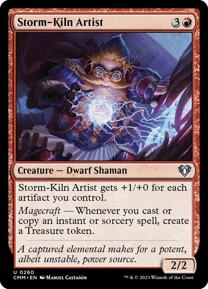 2023 Commander Masters Storm-Kiln Artist #260 uncommon card image