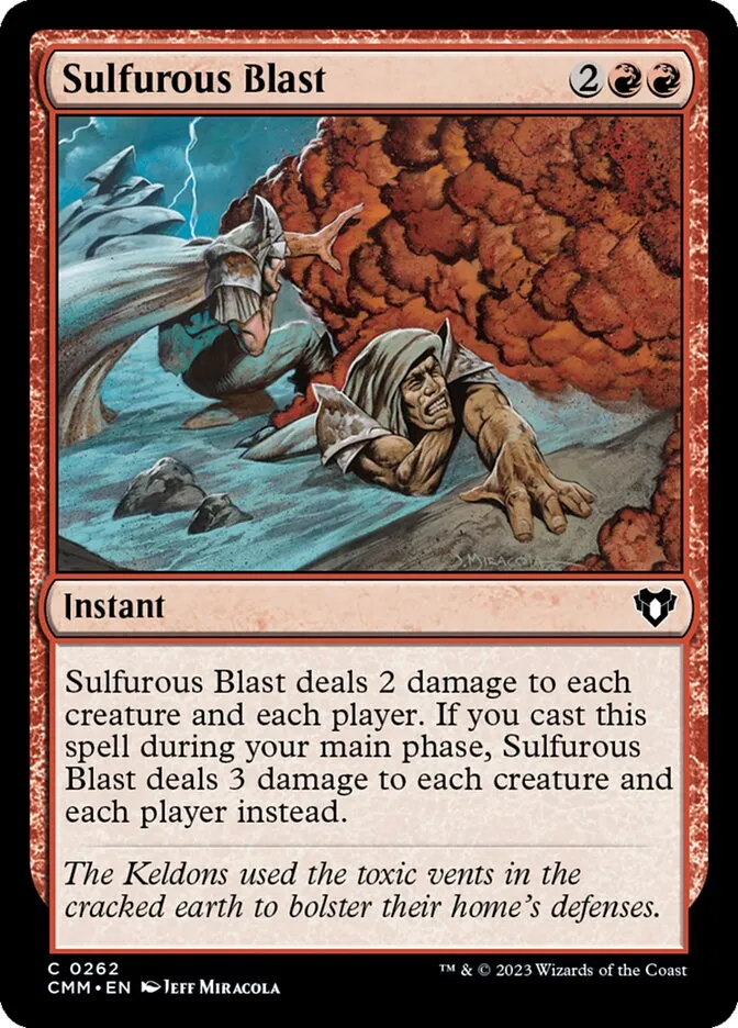 2023 Commander Masters Sulfurous Blast common #262 common card image