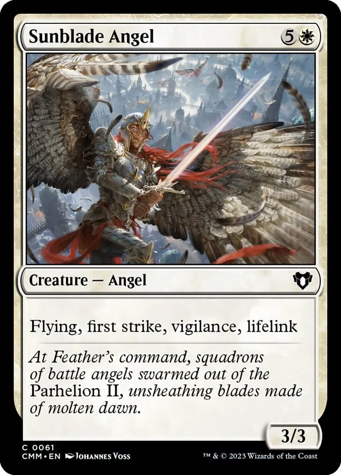 2023 Commander Masters Sunblade Angel #61 common card image