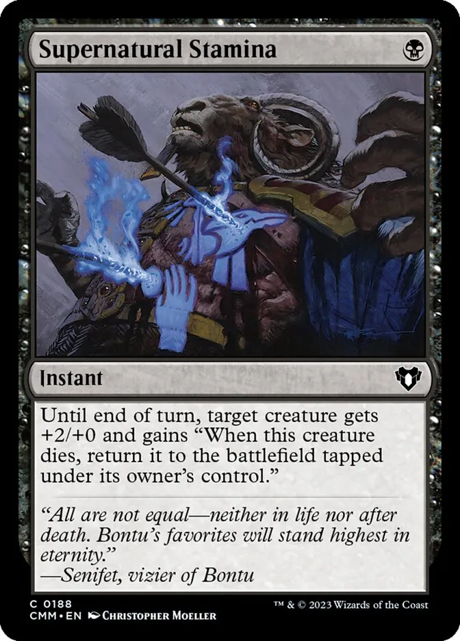 2023 Commander Masters Supernatural Stamina #188 common card image