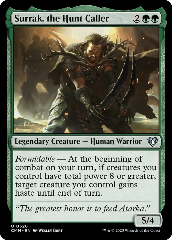 2023 Commander Masters Surrak, the Hunt Caller #326 uncommon card image