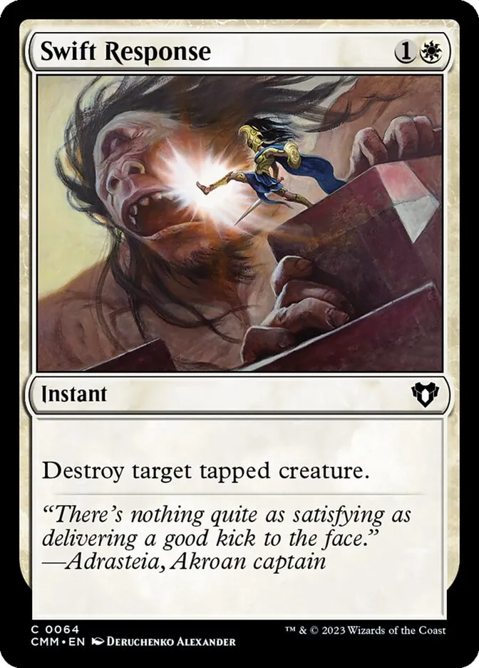 2023 Commander Masters Swift Response common #64 common card image