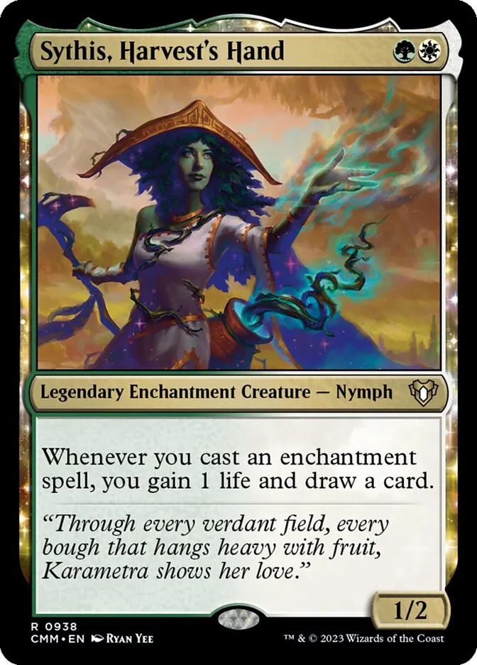 2023 Commander Masters Sythis, Harvest's Hand #938 rare card image