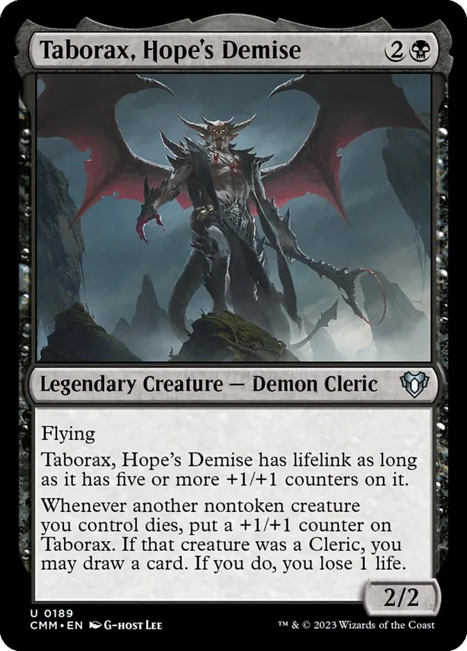 2023 Commander Masters Taborax, Hope's Demise #189 uncommon card image