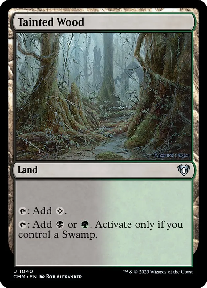 2023 Commander Masters Tainted Wood #1040 uncommon card image