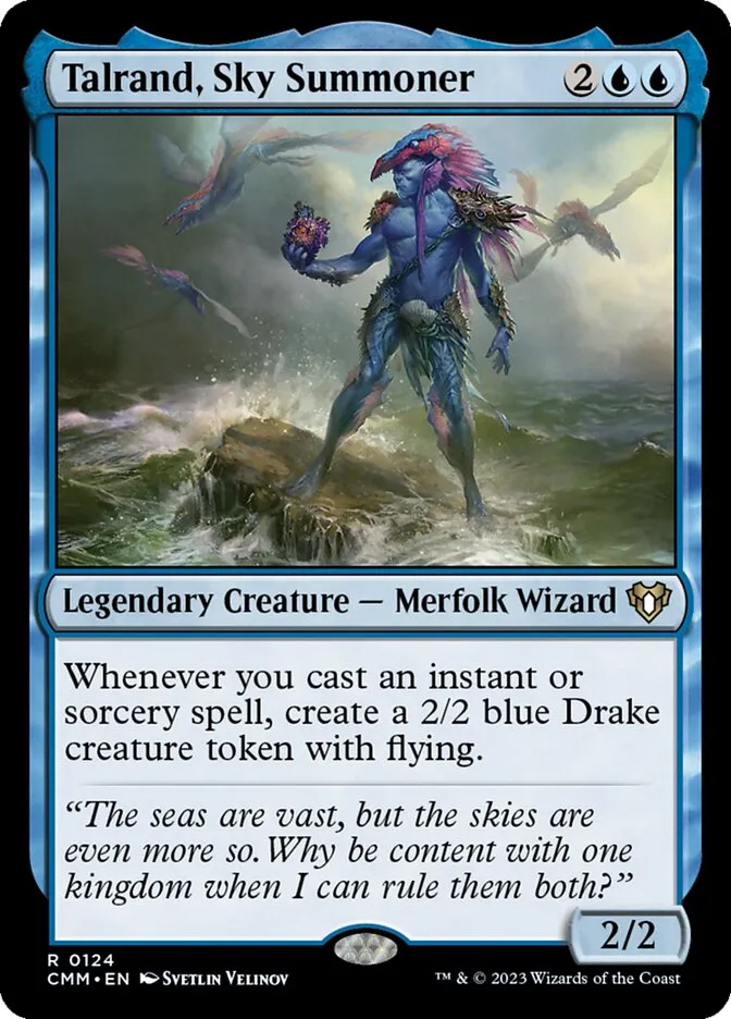 2023 Commander Masters Talrand, Sky Summoner #124 rare card image