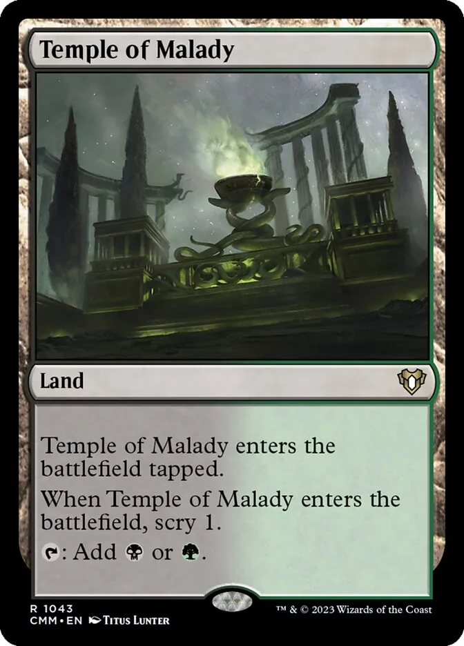2023 Commander Masters Temple of Malady #1043 rare card image
