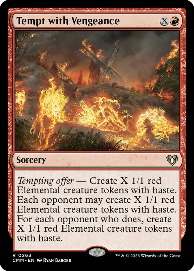 2023 Commander Masters Tempt with Vengeance rare #263 rare card image